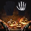 Bozaap Unisex Skeleton Gloves, Luminous Skeleton Half Finger Gloves, Glow