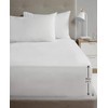 Rapport Luxury Super Soft Percale Plain 16" Deep Single White