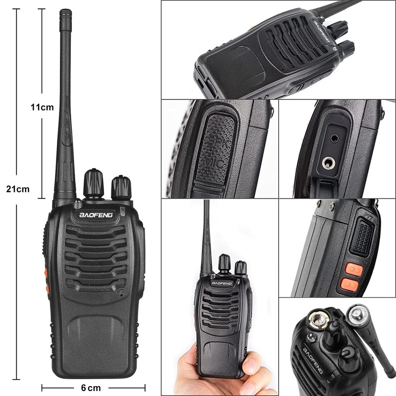 Baofeng Walkie Talkies bf-888s Professional Two-Way Radios Rechargeable Interphone Long