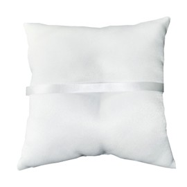 he andi 7.8" Satin Double Hearts Decoration Wedding Ring Bearer Pillow (Red)