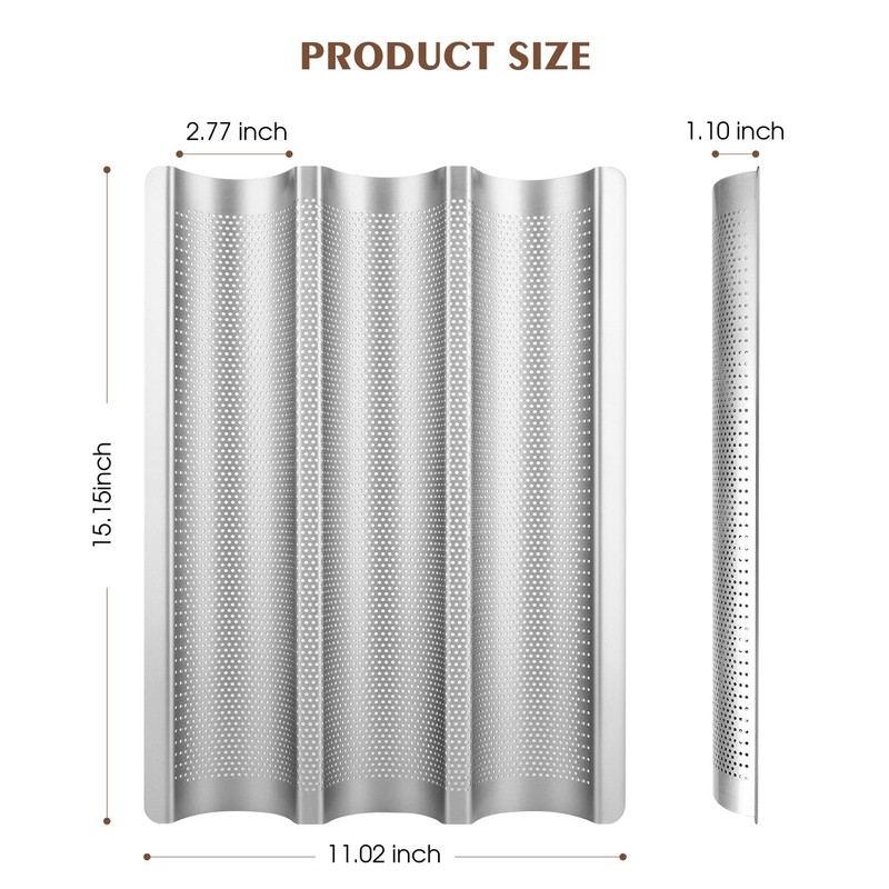 Fulimax Baguette Pan, French Bread Pans For Baking Pan, Nonstick