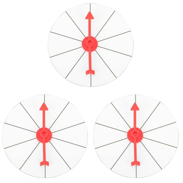 ABOOFAN 3 pack Spinning Prize Wheel prize tabletop spinning wheel dry erase wheel Small Wall Mounted