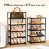 WEXCISE Narrow Shoe Rack 10 Tiers Tall Shoe Rack for