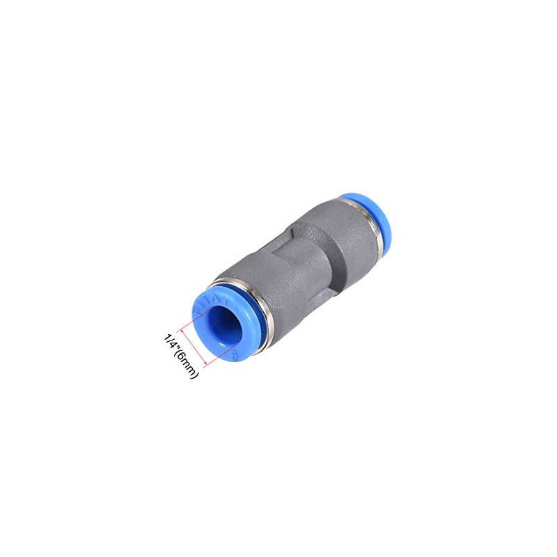 sourcing map Straight Push Connectors 6mm Quick Release Pneumatic Connector