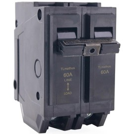 60 amp 2 Pole Breaker Plug-in Mount Type THQL Feeder Molded Case Circuit Breaker 120/240V AC, Compatible with GE Thick Series and Q-Line Series Load Centers