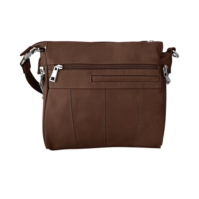 Roma Leathers Concealment Purse w/Buckle (Brown)
