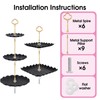 SWEETBLOOM 12-Pack Dessert Table Display Set Black
