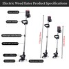 Electric Weed Wacker with Wheel, 21V Cordless Weed Eater with