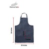 DOVORTEX Denim Apron 100% Cotton with 3 Pockets |Chef Apron