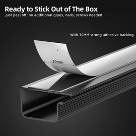 YECAYE 94.2in Cable Management, Cable Organizer,Adhesive Mount Cord Organizer for Desk, Cord Organizer, No-Drill Desk Wire Management for Home Office, Baby proofing, Black