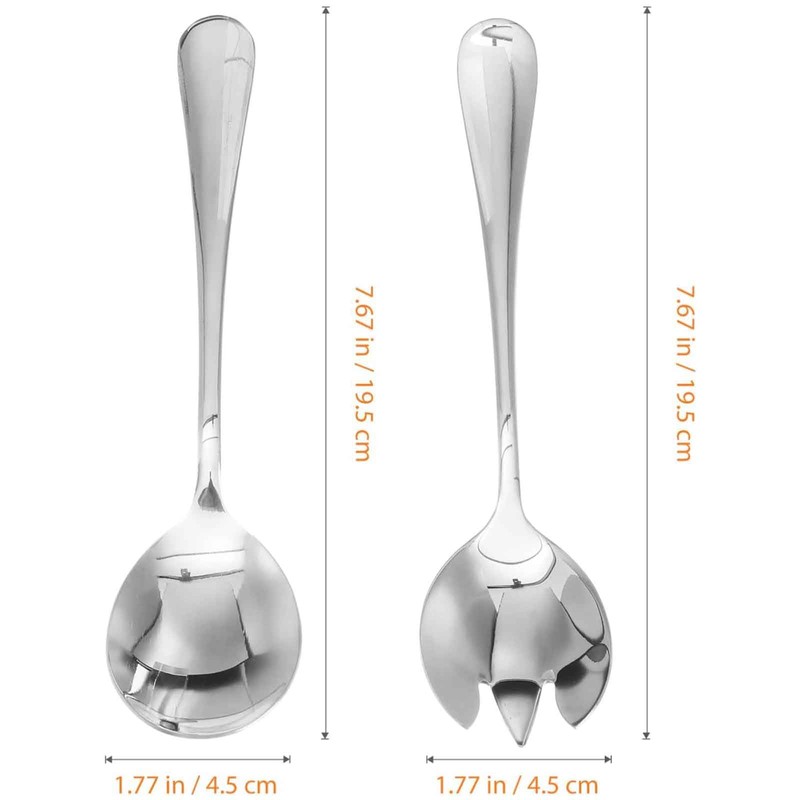 Pack of 2 Salad Servers, Stainless Steel Salad Serving Set,