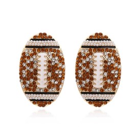 Football Statement Earrings for Women, American Football Stud Earrings for Girls, Pearl Football Earrings Hypoallergenic, Beaded Football Earrings Studs, Football Sports Ear Studs