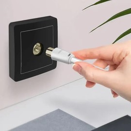 cablepelado Antena-satelite Cable Coaxial Female - Type F Male 75 Ohm 2.5 Metres White