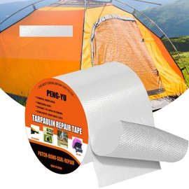 Paulno Waterproof Repair Tape,Awning Black Duct Tape,Fabric Flex Seal Tape for RV Skirting for Winter,Canvas,Boat Covers,Tent,Sail,Tenacious TapeTarp Repair Kit RV Underbelly Tape Heavy Duty(White)