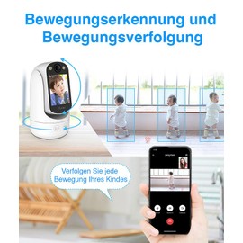 7links WLAN Surveillance Cameras: 2-in-1 WiFi Surveillance Camera & Video Phone, IPS Display, Pan-Tilt (WLAN Camera with Call Function, Camera with App and Swivel Function)