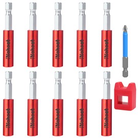 Richcat 10PCS Strong Magnetic Extension Socket Drill Bit Holder 1/4" Hex Power Tools,Strong Magnetic Extension Bit Holder,Hex Shank S2 Steel Magnetic,Screwdriver Extension（Big Upgrade）