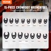 VEVOR Crowfoot Wrench Set, 1/2" Drive 14-Piece SAE (1-1/16" -