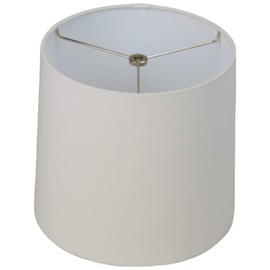 FenchelShades.com Lampshade 10" Top Diameter x 11" Bottom Diameter x 10" Slant Height Fabric Barrel Lampshade Spider Attachment Rolled Edge (Linen Snow)