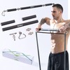 GEKU FIT Resistance Band Bar, Length-Adjustable Detachable Heavy Duty Workout
