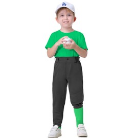 MIVEI 2T-7Years Toddler Baseball Pants - Youth Kids Tee Ball Pants with Belt Loops Little Grils Softball Knicker Pants UPF50+