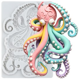 3D Octopus Chocolate Silicone Molds Octopus Fondant Candy Mold