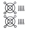 Easycargo 40mm Fan Grill/Guard with Screws + Nuts (Black 2-Pack)