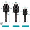 Resze Keyless Drill Chuck Adapter - 3Pcs Drill Chucks for