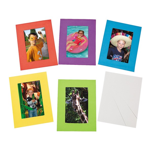Bright Foam Picture Frames - Set of 12 - DIY