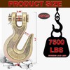 V-chen 10Pcs 3/8" Chain Hook Clevis Grab Hook, Forged Grade