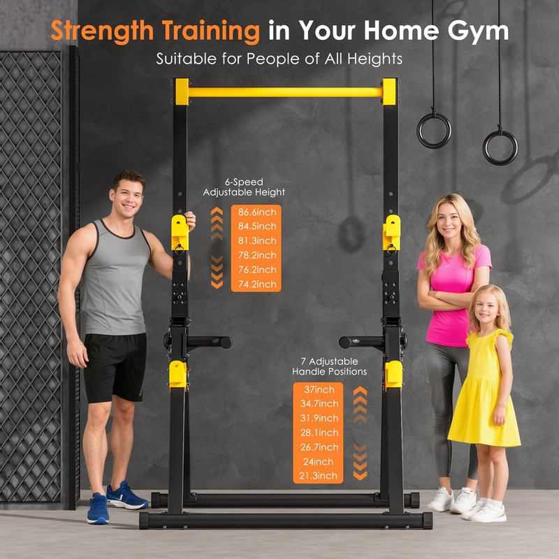 SogesPower Power Tower Pull Up Bar Station, Foldable Pull Up