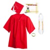 Jostens Paquete de gorra y vestido de graduación extrachico rojo