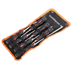 7Pcs Demolition Screwdriver Set CR-V Strong Magnetic Demo Driver Slotted Phillips Impact Kit Chiselling and Loosening Seized Screws(7-Piece Set)