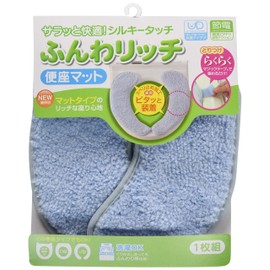 Screened Cheeks Rich Toilet Seat Mat Blue