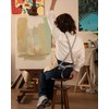 DJAR Wooden Drafting Stool, Beech Wood, Artist Stool Chair with