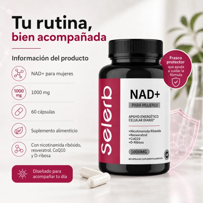 Nad+ Con Resveratrol Para Apoyo Celular Y Antioxidante