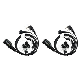 Retevis Walkie-Talkie Earpiece with Mic 2 Pin,Volume Adjustment,Durable,for Retevis RT22 H-777 RT21 RT68,Compatible with Baofeng UV-5R Radio(2 Pack)