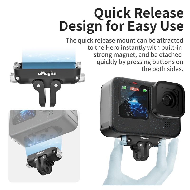 Compatible with GoPro Hero13 12 11 10 9/11 Mini/MAX Magnetic