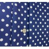 Unbranded White Polka Dot Print on Navy Blue Cotton Polyester