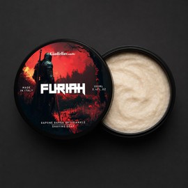 The Goodfellas' Smile, Luxury Shaving Soap, Formulated for Use with A Shaving Brush, Made in Italy (Furiah/Leather & Wood)