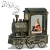 DRomance Music Snow Globe Train Lantern with Music and Timer,