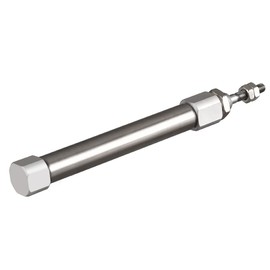 Heschen Stainless Steel Slim Air Pneumatic Cylinder, CDJ2B 10-45, M5 Port, 10mm Bore, 45mm Stroke, Double Acting Single Rod