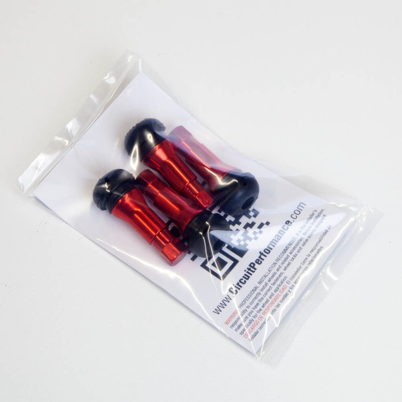 Circuit Performance Red Rubber Valve Stems TR413 30mm (Set of