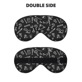 Sleep Eye Mask Mathematics Doodle Sleep Mask for Women Men Comfortable Eye Mask with Adjustable Strap Soft Eye Cover Blindfold for Travel Yoga Nap Shift Work