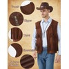 Hislovy Cowboy Costume Men's Western Cowboy Outfit with Hat Bandana