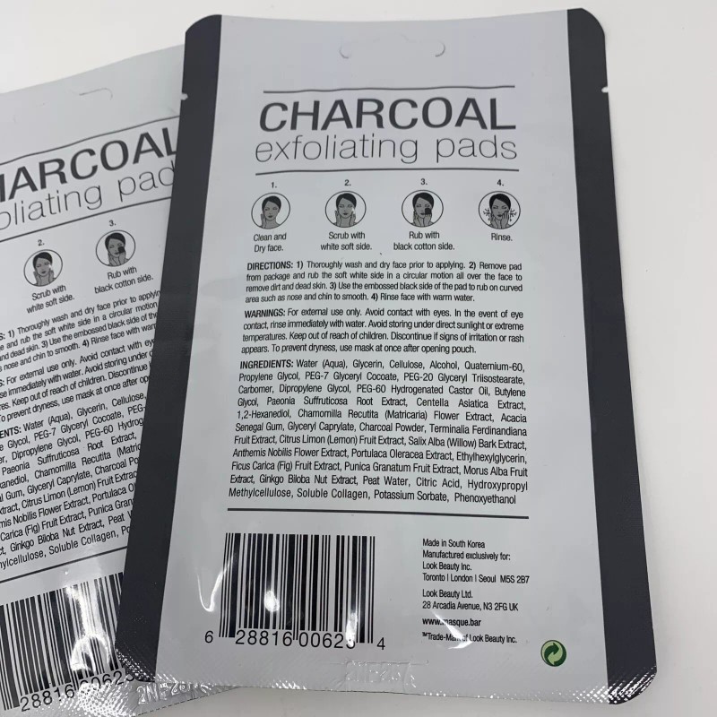 Masque Bar 3x Masque Bar Charcoal Exfoliating Pads Cleanse Refresh