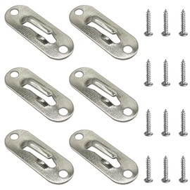 Kowibcl Curtain Rod Bracket,Curtain Rod Holder with Screw Pack，6PCS (for 5/16"Curtain Rod) Nickel