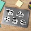 (3PCS) Funny Soccer Stickers - Mom Squad - Waterproof Vinyl