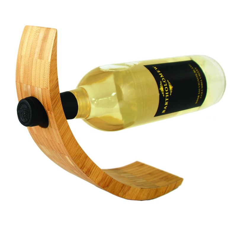 Crescent Bamboo Bottle Holder by True