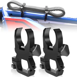 Drieaco 2 Piezas Soporte para Correa de Transmisión UTV Compatible con Barra Antivuelco de 1-2", Soporte Universal de Correa de Repuesto Ajustable de Metal para Can Am Maverick x3 Defender Polaris RZR