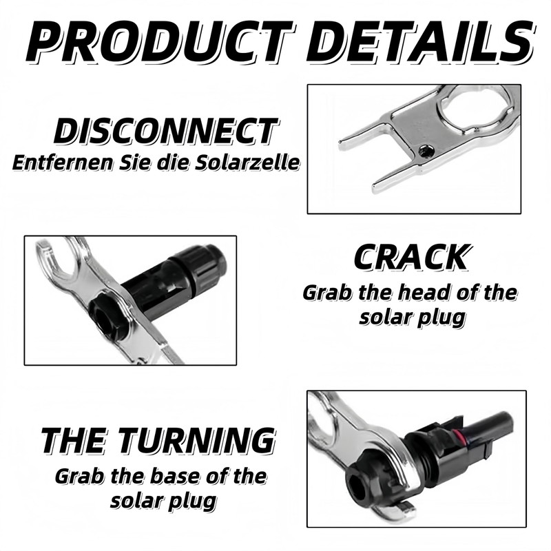 2 PCS Solar Spanner Set MC4 Connectors Spanners Handy Wrench